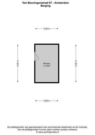 Floor plan - Van Beuningenstraat 67, 1051 XD Amsterdam 